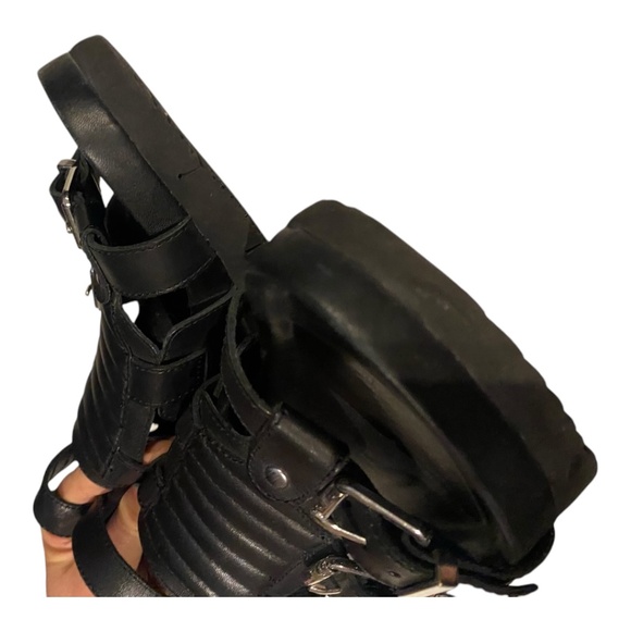 Ash black leather platform gladiator sandals. Sz 36 - Picture 8 of 16